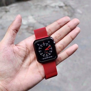 Dây đồng hồ apple watch thép milanese màu ĐỎ