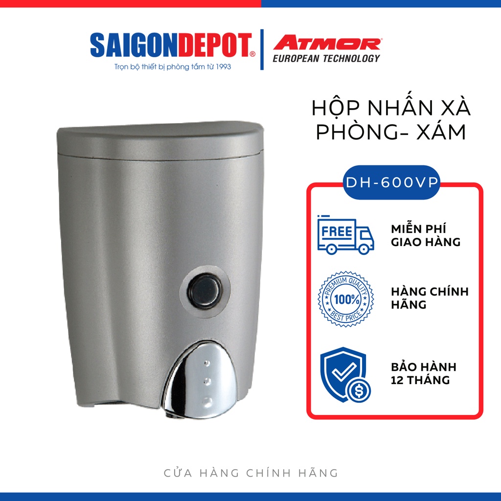 SAIGON DEPOT - Hộp đựng nước rửa tay (hộp nhấn xà phòng) Atmor Model DH-600VP