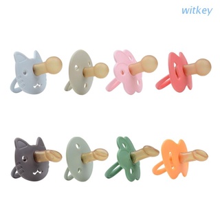 Núm Ti Giả Bằng Silicon Hình Trái Táo/Mèo Dễ Thương Cho Bé Sơ Sinh