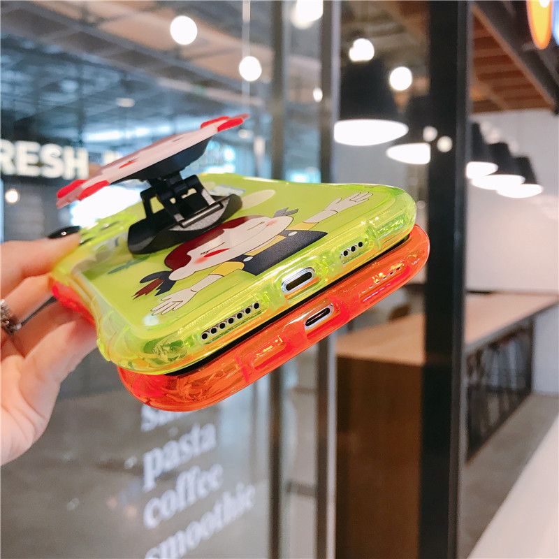 Ốp Điện Thoại Mềm Chống Sốc In Hình Bé Gái + Giá Đỡ Cho iPhone 12 Pro max iPhone11 Pro max SE2020 7plus 8plus 6plus XR xs XSMAX | BigBuy360 - bigbuy360.vn