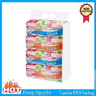 Giấy rút clasi hoa hồng 3 lớp chiết xuất 100% bột gỗ thông nguyên chất