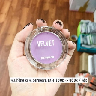 Má hồng kem Peripera Velvet Cheek Soft Lavender