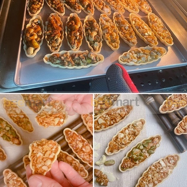 Set nguyên liệu làm bánh thuyền hạt dinh dưỡng thành phẩm 30 bánh mỗi combo