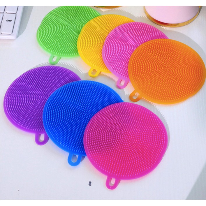 Miếng Rửa Chén Bát, Xoong Nồi Silicon Có Móc Treo