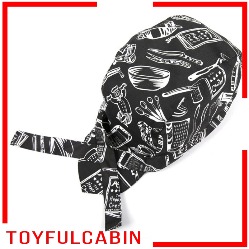 Set 3 Mũ Trùm Đầu Và Khăn Quấn Lưng Unisex Dành Cho Nhà Bếp