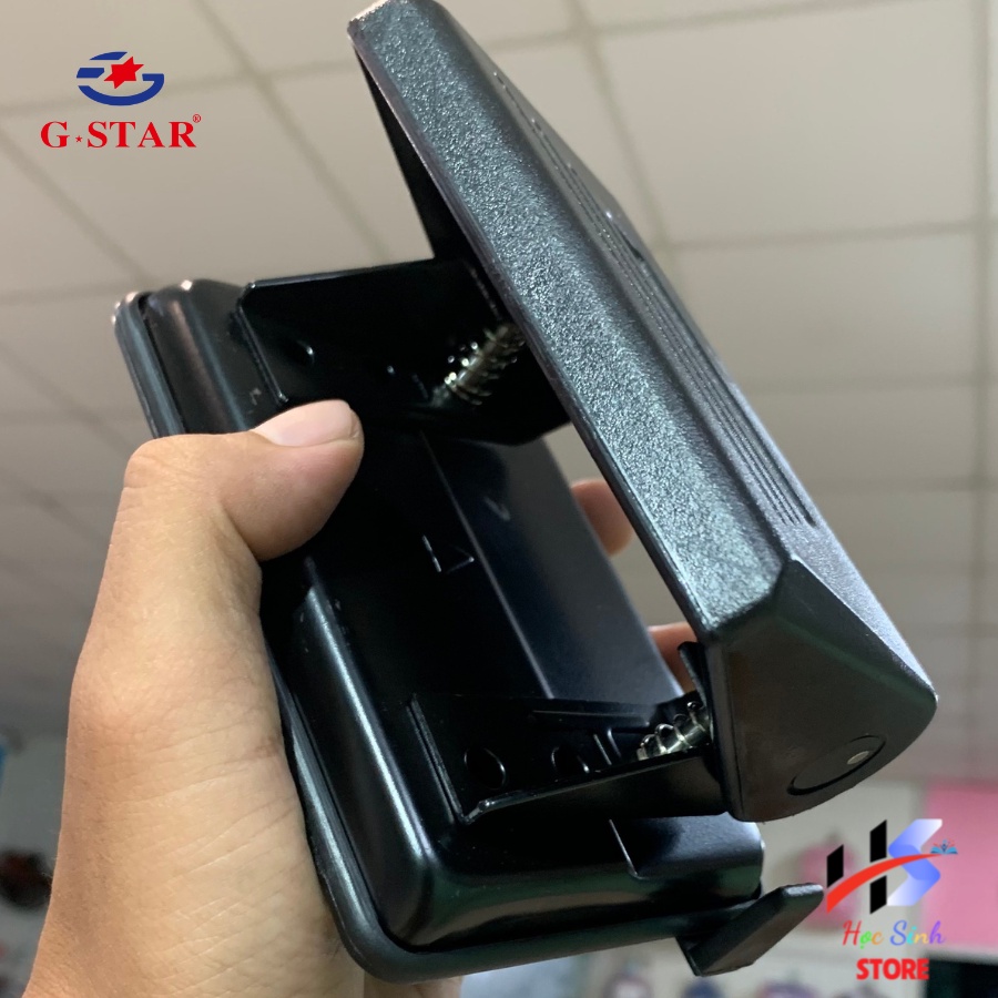 Máy Bấm Lỗ G-star GS957 Size Lớn Bấm 2 Lỗ, Công Suất Bấm 20 Tờ Một Lần Bấm