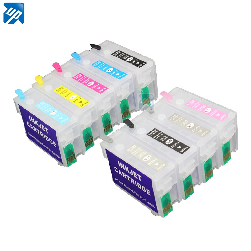T1571 Hộp mực có thể nạp lại cho máy in Epson Stylus Photo R3000 chip ARC