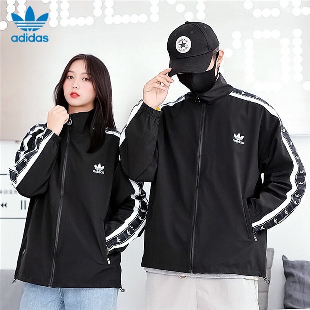 Áo Khoác Thể Thao Adidas 100% Chính Hãng Cổ Đứng Màu Trơn Thời Trang Cho Nam Nữ