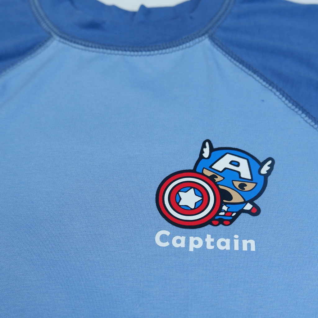 Bộ cộc tay bé trai Icotton hình siêu anh hùng tay chéo