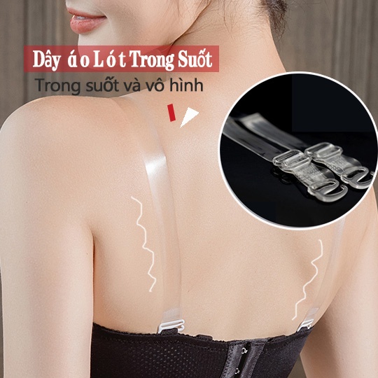 Dây áo ngực trong suốt không trượt co giãn thời trang sành điệu cho nữ