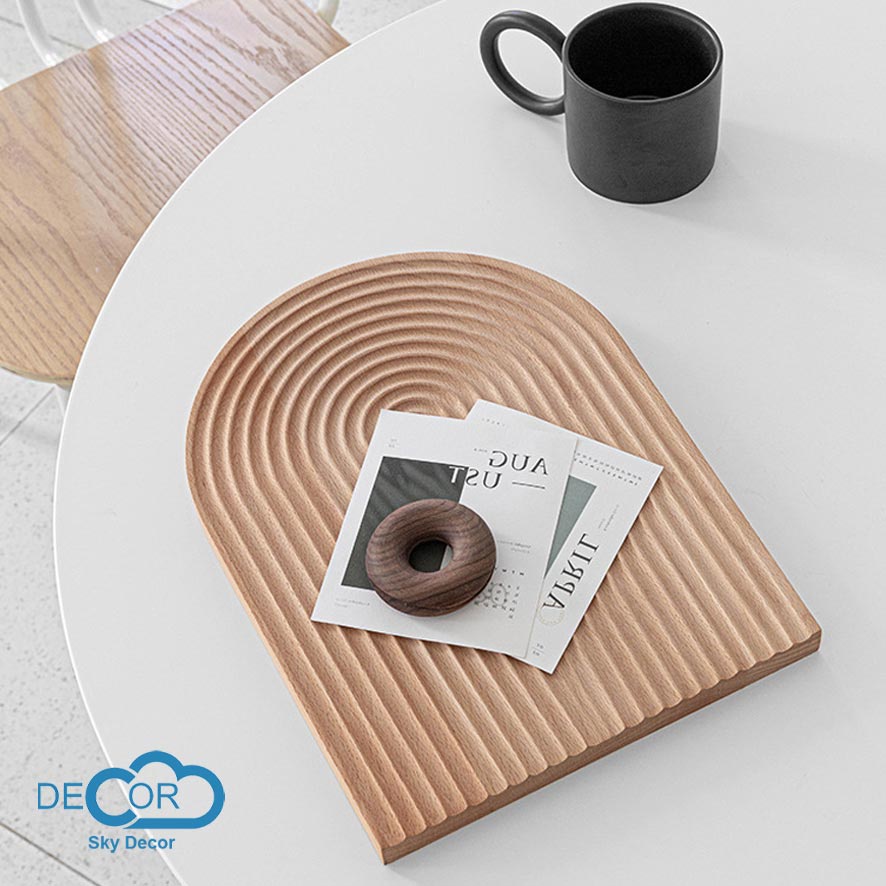 Khay gỗ đựng bánh kẹo, mứt Sky Decor - Khay trà phong cách Bắc Âu
