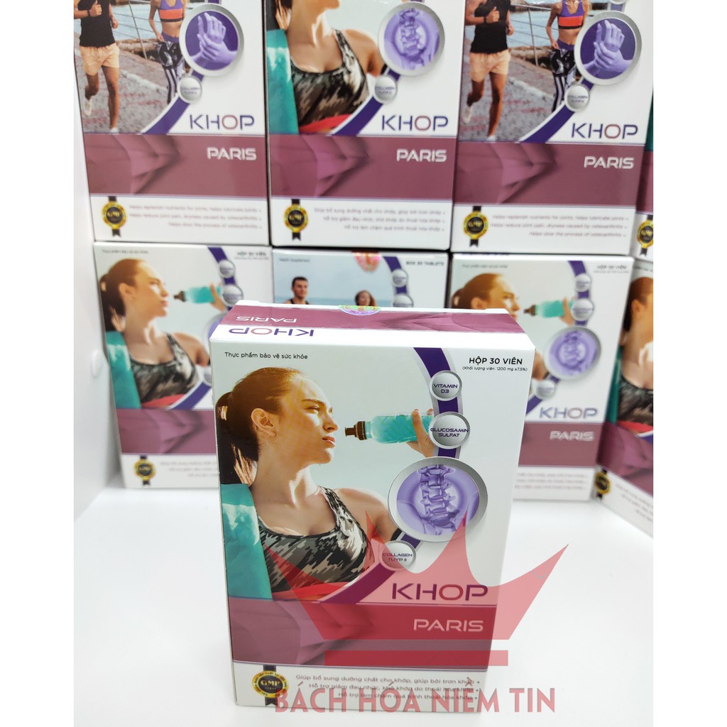 Viên uống xương Khớp-Paris - Glucosamin 1500mg - Giảm đau nhức xương khớp, giúp bôi trơn khớp, làm chậm thoái hóa khớp