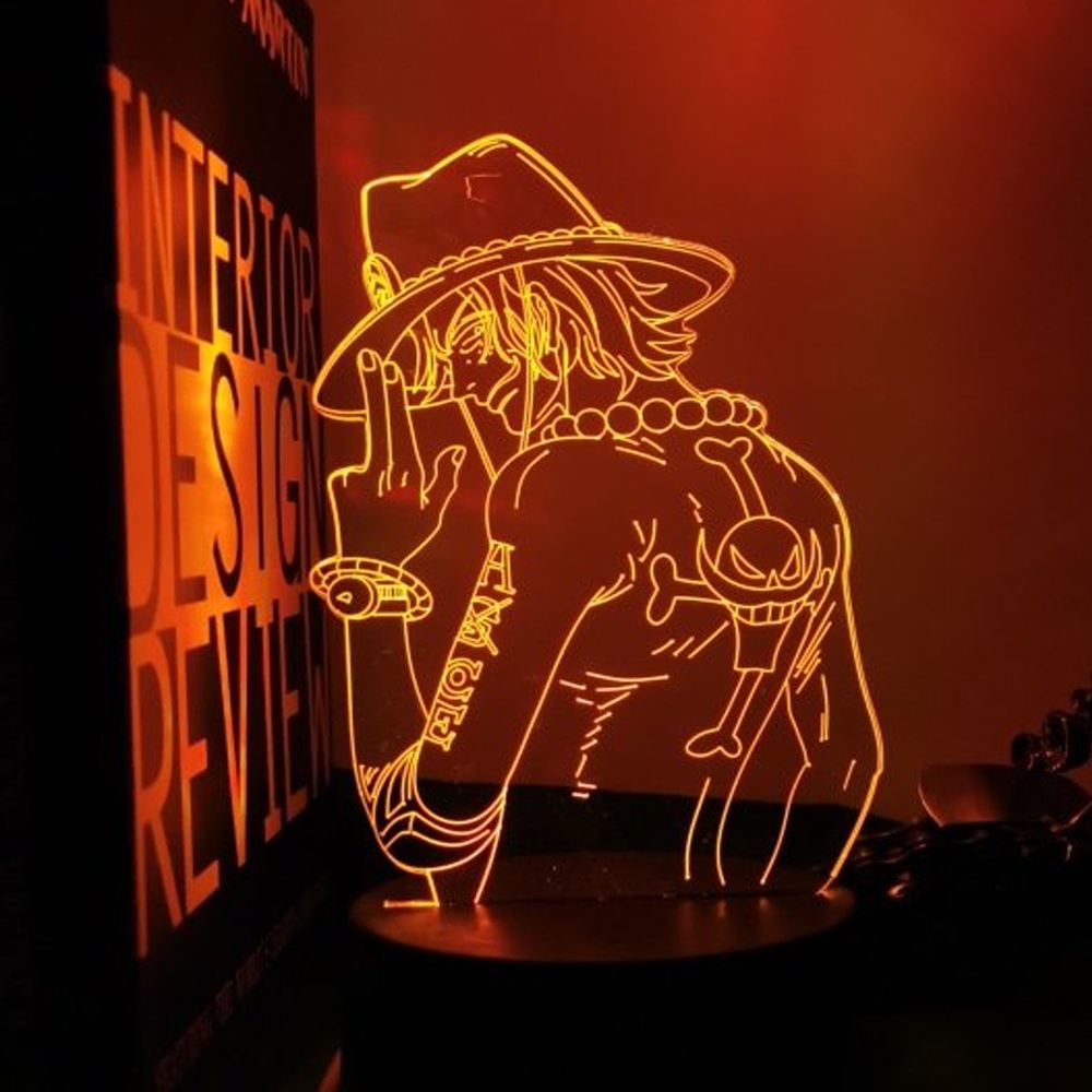 Đèn 3D ONE PIECE nhiều màu, để bàn, làm quà tặng, đèn ngủ hải tặc, để bàn học, làm việc, trưng bày, cắm USB, pin
