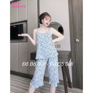 Đồ bộ mango lửng họa tiết hoa lá - đồ bộ suli