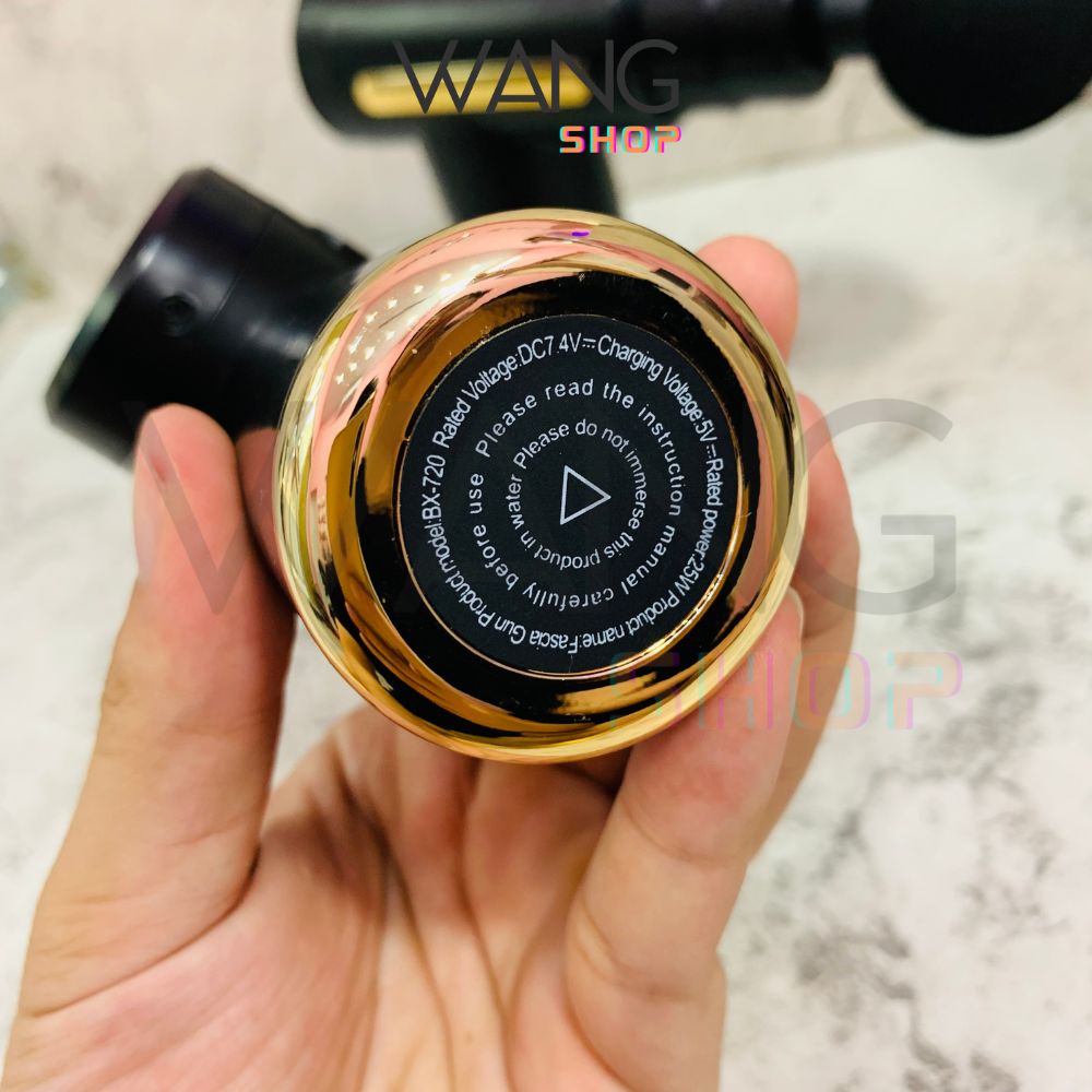 Máy massage cầm tay tích điện 4 đầu 6 chế độ mát xa giảm đau toàn thân