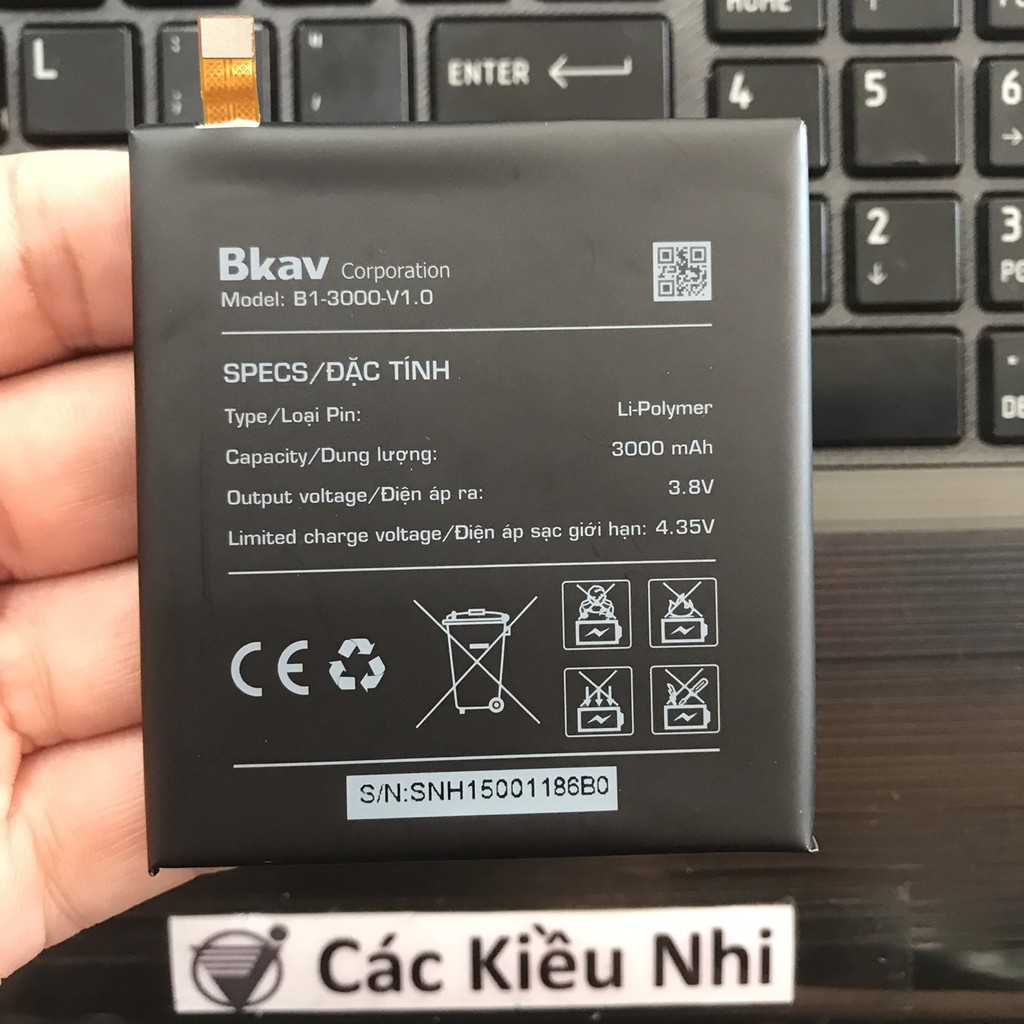 [Mã 99ELSALE hoàn 7% đơn 300K] Pin Bphone 1 | Bphone 2015 | Bkav B1-3000-V1.0 3000mAh