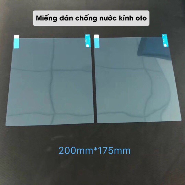 Bộ 4 Tấm Film Dán Gương Chống Nước cho ô tô , 2 Vuông, 2 Bầu Dục