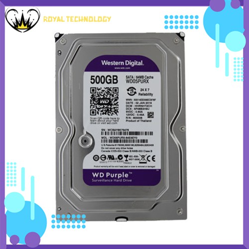[NPP CHÍNH HÃNG] Ổ cứng máy tính WD Purple 500GB- 1TB(Tím) - Hàng chính hãng Western Digital