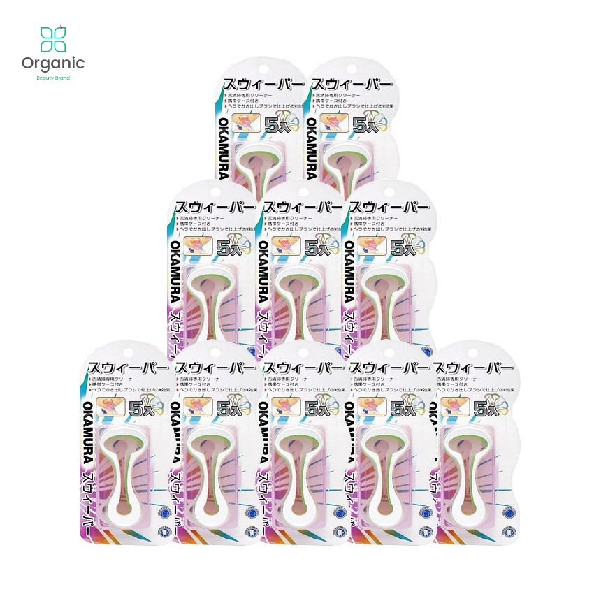 Okamura - combo 10 hộp dụng cụ cạo lưỡi cao cấp Nhật Bản