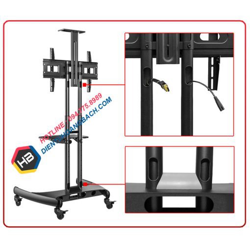 [Chính Hãng]Giá treo tivi di động nhập khẩu NB AVA1500 - 60 - 1P 32 - 65 inch