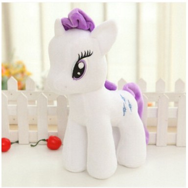 Thú Nhồi Bông Hình Con Ngựa Pony Màu Cầu Vồng Mềm Mại