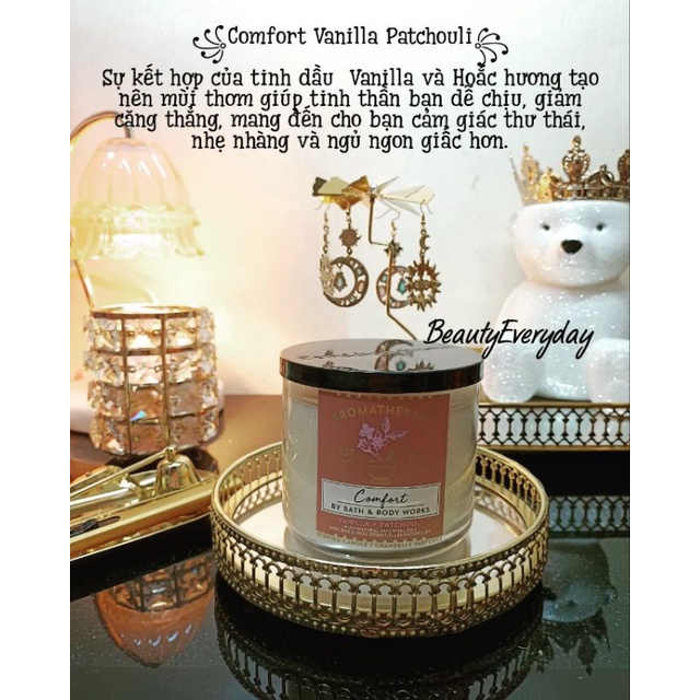 Nến Thơm Aromatherapy Comfort Vanilla Patchouli Bath & Body Works 411g