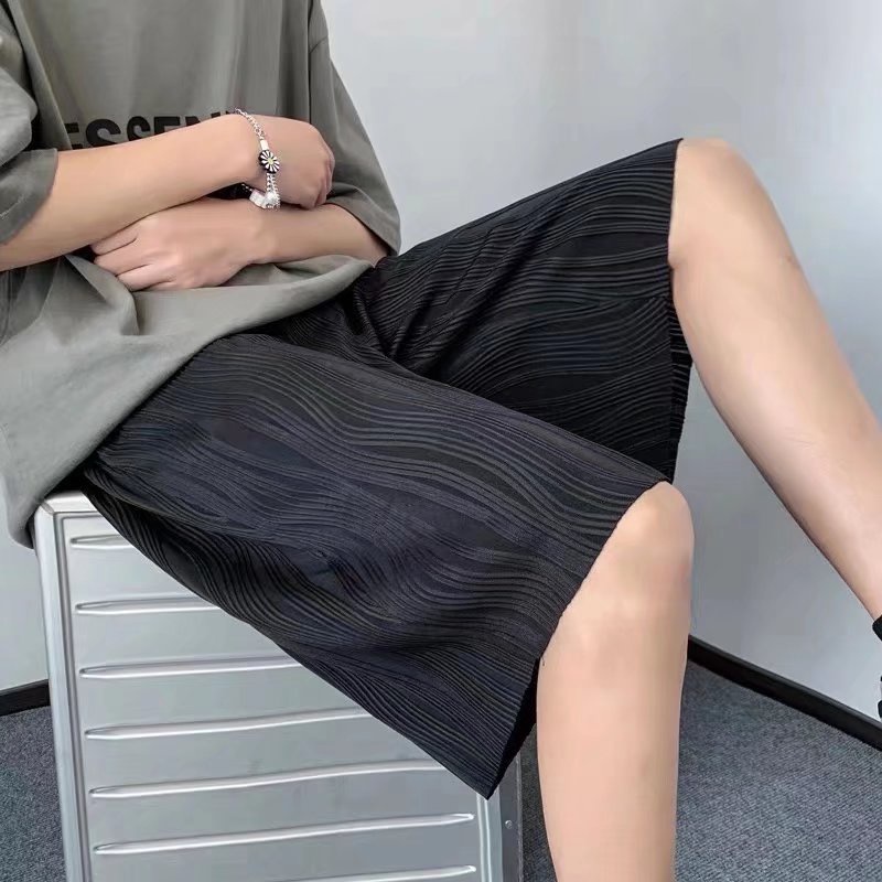 Quần Short Nam Họa Tiết Sọc Ngang Phong Cách Hàn Quốc Thời Trang