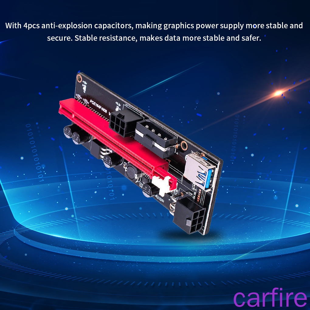 Bảng mạch mở rộng PCI-E 1X sang 16X GPU USB 3.0 GPU với 6pin màu xanh dương | BigBuy360 - bigbuy360.vn