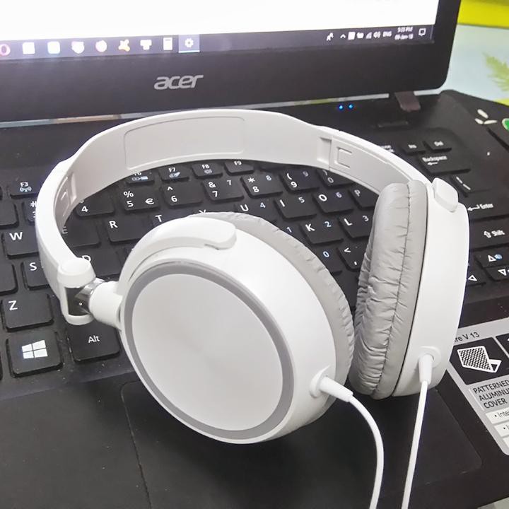 Tai nghe chụp tai F10 có mic loại tốt cho samsung, LG, Huawie. (màu trắng - có thể gấp gọn)