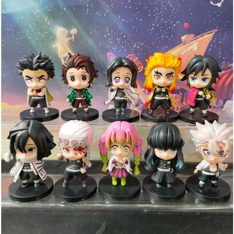 Mô hình chibi Kimetsu no Yaiba Demon Slayer Tanjirou, Nezuko, inosuke, zenitsu, giyuu figure mini