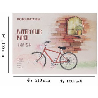 SỔ MÀU NƯỚC POTENTATE A5 XE ĐẠP ĐL 230G/M2