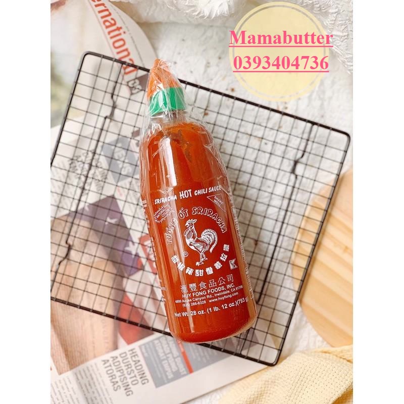 [Không calo] Tương ớt Sriracha chai gần 800ml ( eat clean, keto, ăn kiêng, tiểu đường)