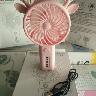 Quạt cầm tay mini tai thú