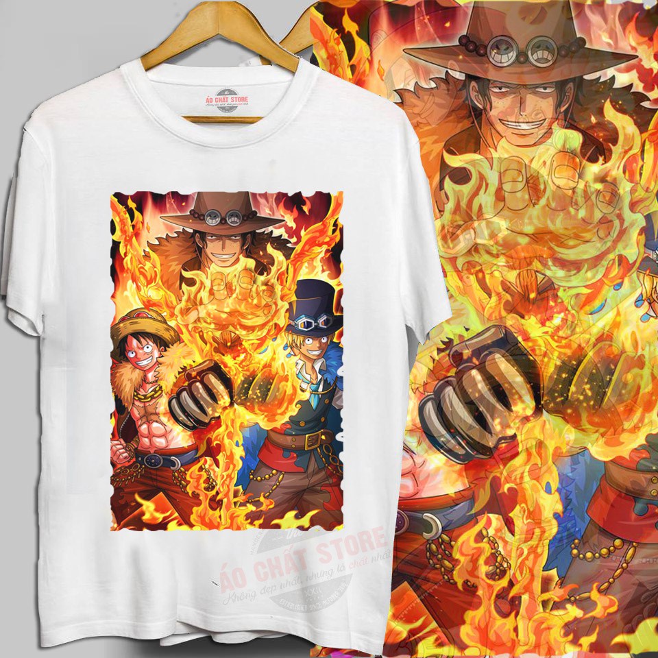 Áo thun nam ACE SABO Cực Chất | Phông Hải Tặc One Piece Tshirt OP89 (Ảnh thật)