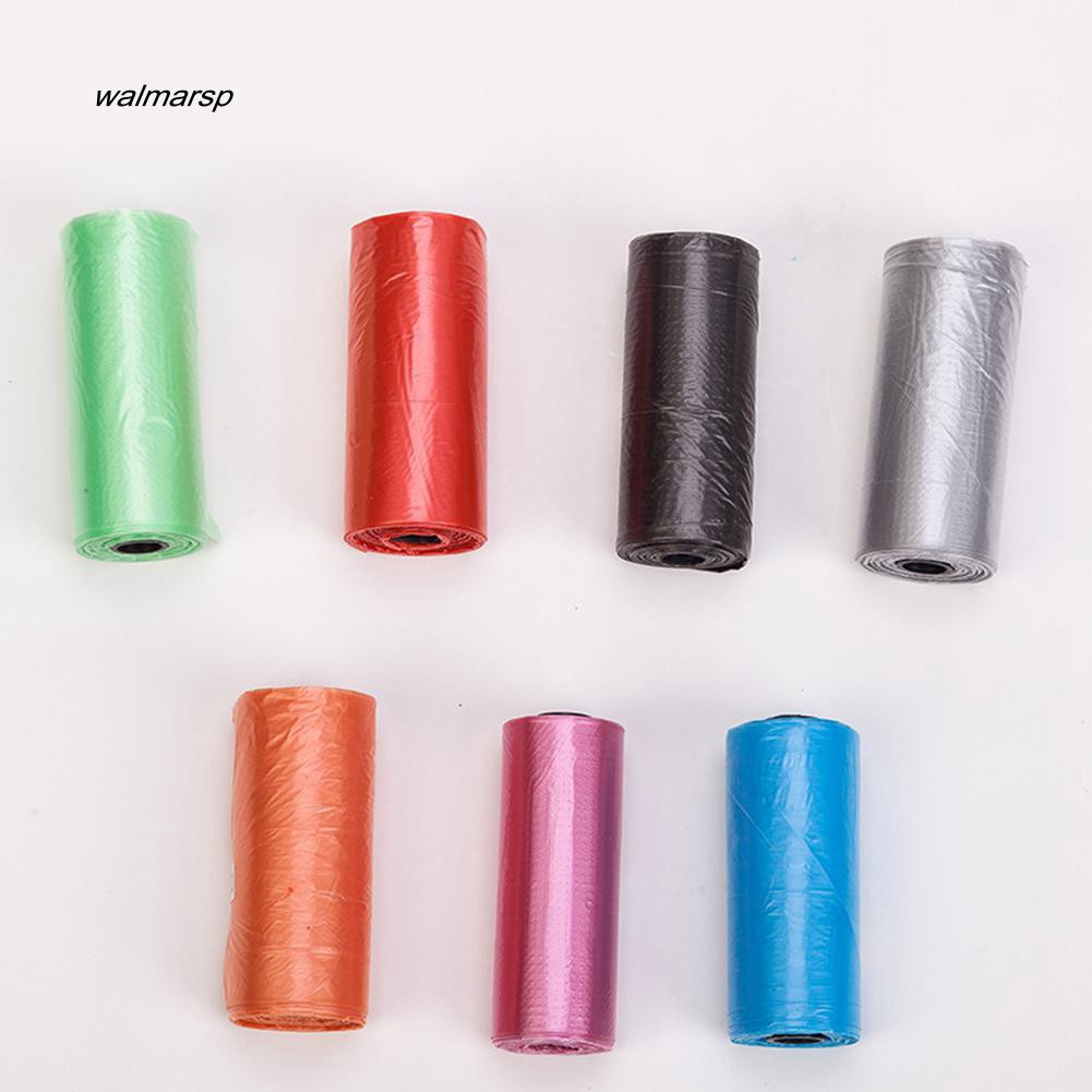 Set 4 cuộn 60 túi đựng rác thải thú cưng màu trơn đơn giản tiện dụng