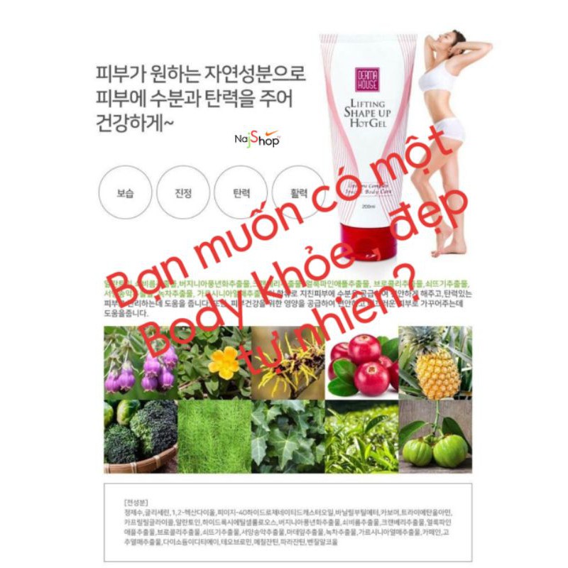 COMBO 2 TUÝP KEM TAN MỠ DERMAHOUSE VỪA DƯỠNG BODY ( DẠNG HOT, LẠNH)