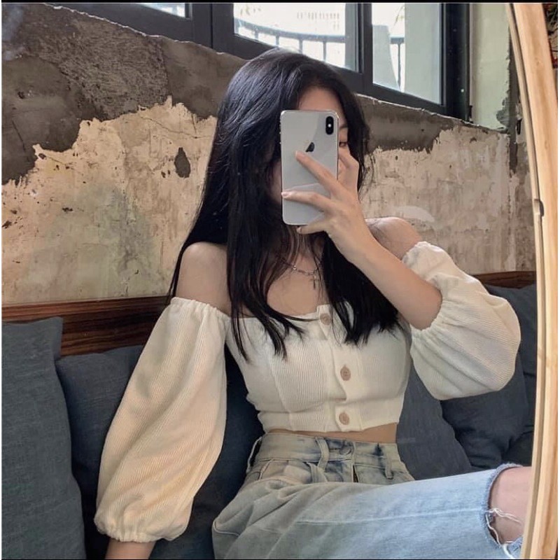 [Xs,S,M,L] Áo Crotop Tay Phồng Siêu Xinh