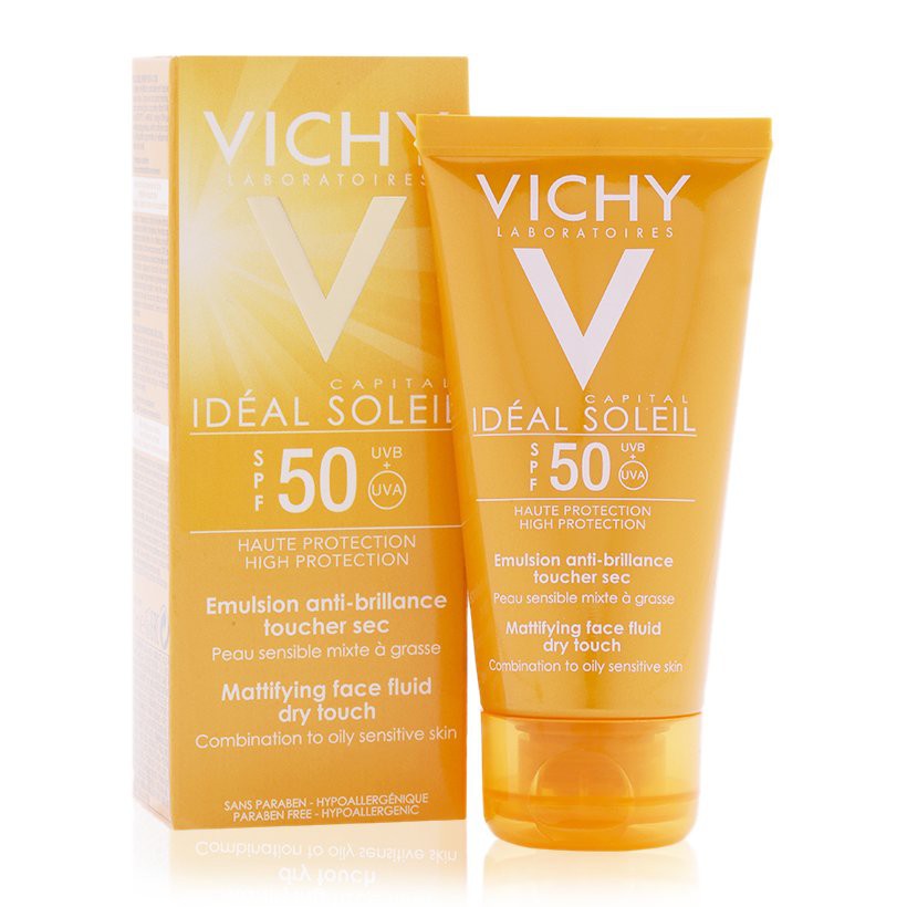 Kem chống nắng Vichy Ideal Soleil Mattifying Face Fluid Dry Touch SPF 50 UVA +UVB 50ml