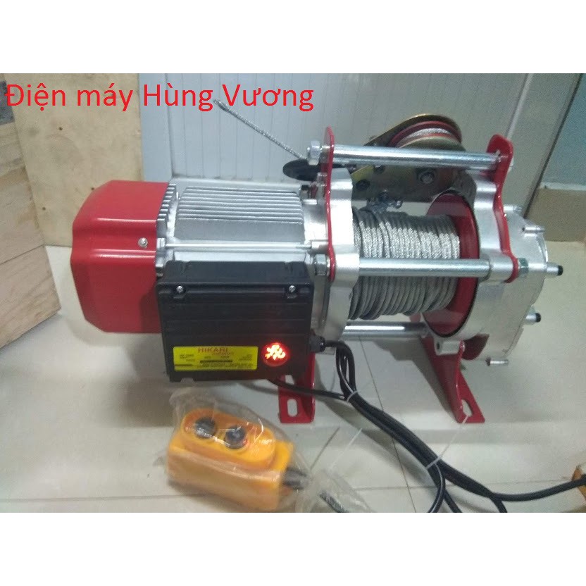 Tời điện HiKari HK-2000, công suất 2,2 KW, Madein Thái lan (nâng 1000-2000kg) màu đỏ, đặt trên cao hoặc mặt đất.