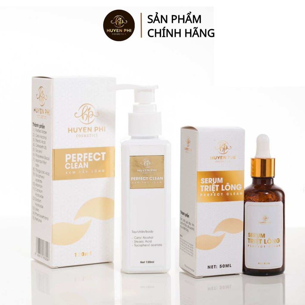 Kem tẩy lông Huyền Phi perfect clean chính hãng tặng kèm serum triệt lông 50ml dành cho da nhạy cảm