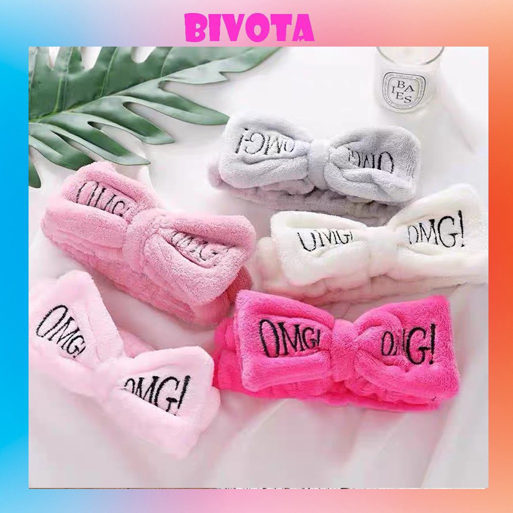 Băng đô Bivota turban thời trang chữ OMG nhiều màu cực xinh xắn B41