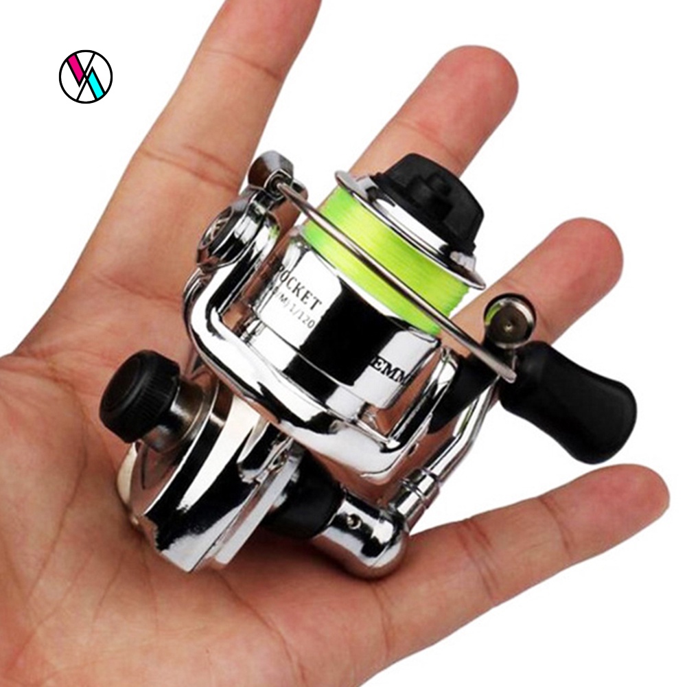 Máy câu cá mini quay tay trái phải tốc độ cao 2+1