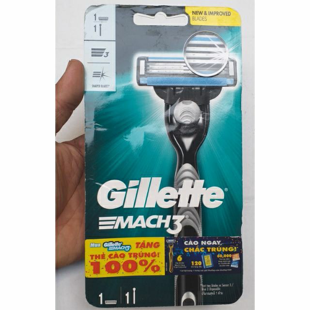 (Mẫu mới ra lò)Dao Cạo Gillette Mach3 Chính