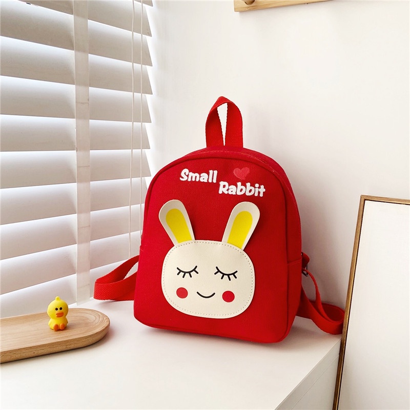 Ba Lô Vải Canvas Họa Tiết Hoạt Hình Xinh Xắn Dành Cho Bé