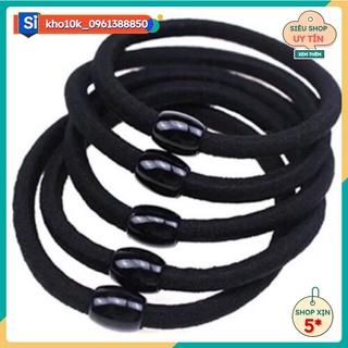 Sỉ 10 buộc tóc đen trơn nhẹ nhàng  27k