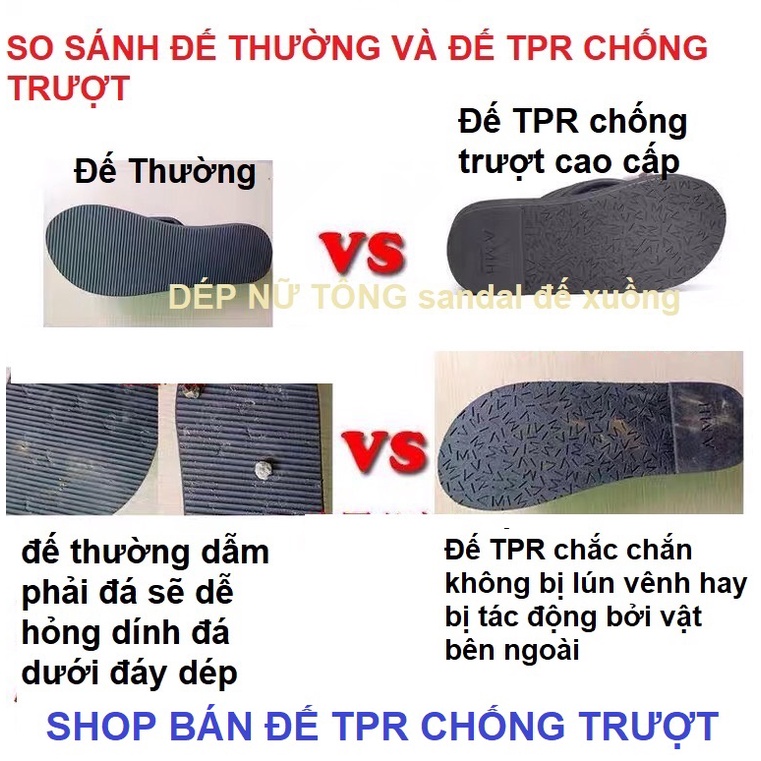 (SẴN HÀNG) Dép Xỏ Ngón Nữ Tông Đế Cao/ Dép Nữ Đế Xuồng 6Cm 3Cm