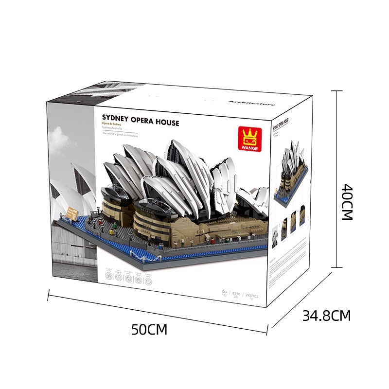 Đồ Chơi Lắp Ráp Nhà Hát Con Sò - Opera House - NonLego Architecture - Wange 8210