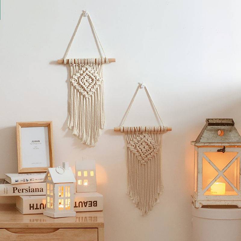 Dây tua rua dệt kim treo tường trang trí sáng tạo đơn giản dành cho phòng khách phòng ngủ làm quà tặng