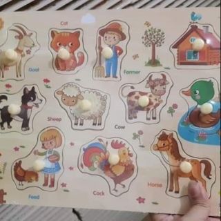 Bảng núm gỗ cho bé