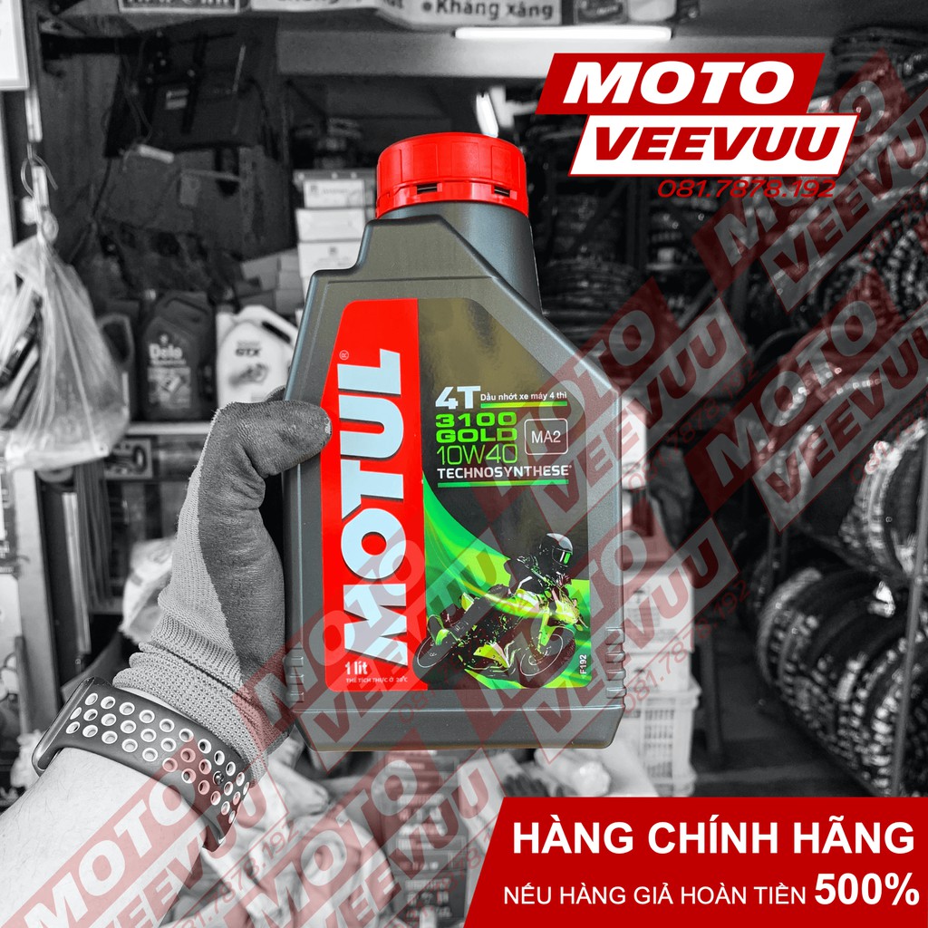 Dầu nhớt xe số Motul 3100 GOLD 10W40 1 Lít &amp; 800ml